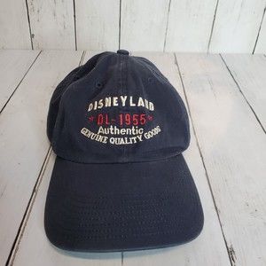 Vintage Disneyland Resort DL 1955 Authentic Navy Blue Baseball Cap Vacation Hat
